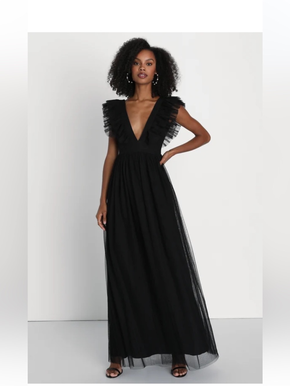 Lulus Dress L Formal Black